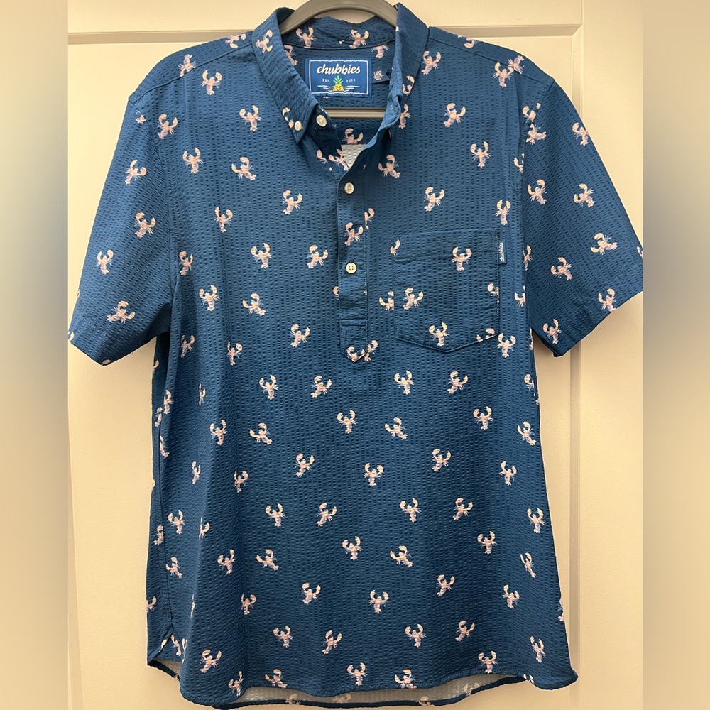 Chubbies - “The Whole Meal” seersucker stretch shirt - size L